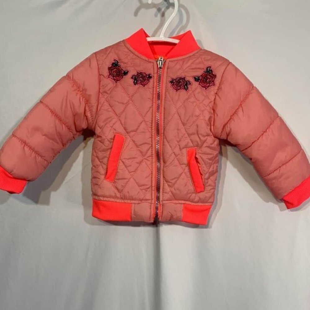Copy - BETSEY JOHNSON baby puffer jacket. Size 18 months. Neon pink. Adorable!!